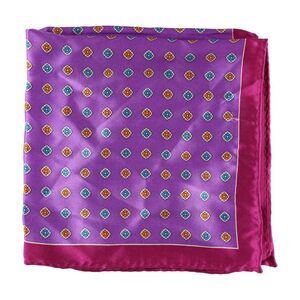 Tags Weekly Mens Printed Pocket Square, Purple, One Size, DM